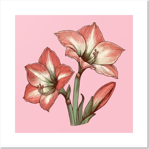 Amaryllis Flower Wall Art by fikriamrullah